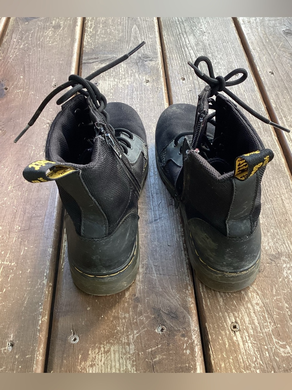 Dr. Martens Combs Poly Casual Black Canvas Ankle Boots Shoes Womens Size 7 - Picture 6 of 8